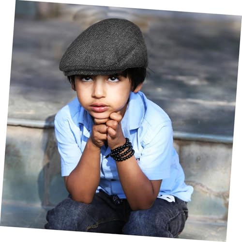 Boy Girl Newsboy Cap for Boys Vintage Style Flat Hat Soft Blend Accessory for Casual and Formal Outfits Multi4