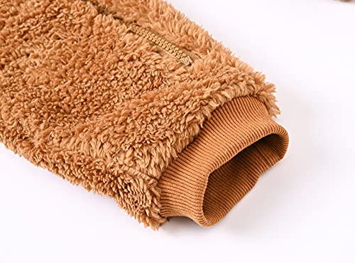 Forestime Kids Fleece Coat Infant Baby Girls Boys Bear Warm Thick Snowsuit Hooded Coat Jumpsuit,Baby Soft Comfy Coat(Brown,0-6 Months) #TOP6