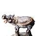 Waltz&F Cute Hippo Trinket Box Hinged Hand-Painted Figurine Collectible Ring Holder with Gift Box