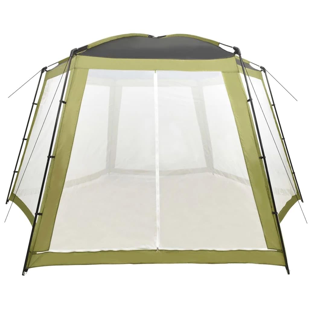 Tenda da piscina per piscine rotonde fino a 400 cm di diametro, gazebo come protezione solare e tettoia per mobili da giardino, poliestere con rivestimento in poliammide