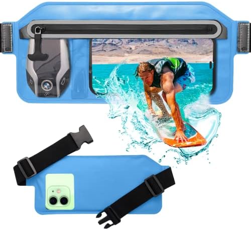 SJEhome Waterproof Phone Pouch,IPX8 Waterproof Phone Case with Adjustable Waist Strap,Compatible with iPhone Whole Series Galaxy Whole Series up to 7