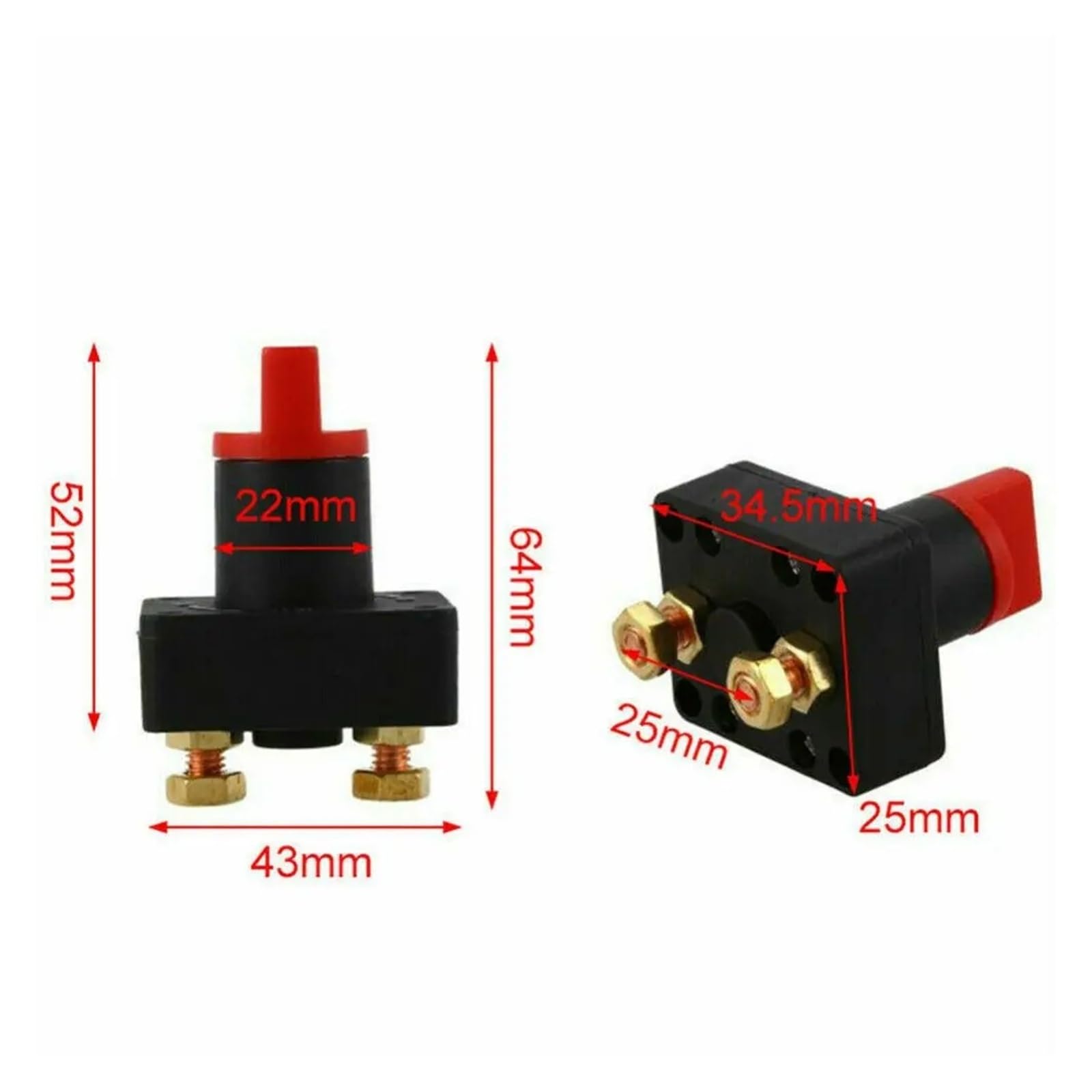 Interruptor de desconexión de batería de 12 V, aislador de corte para barco de coche