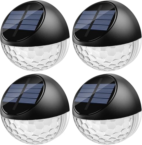 Quntis Lot de 4 LED Lampes Solaire Applique Murale Extérieur IP65 Étanche Éclairage Décorative...