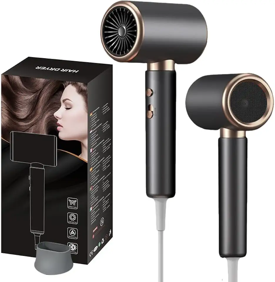 Secador de Cabelo Profissional 2000W 220V Ionic Silenciosoc com Difusor Pequeno Portátil para Viagens 37H (220V)