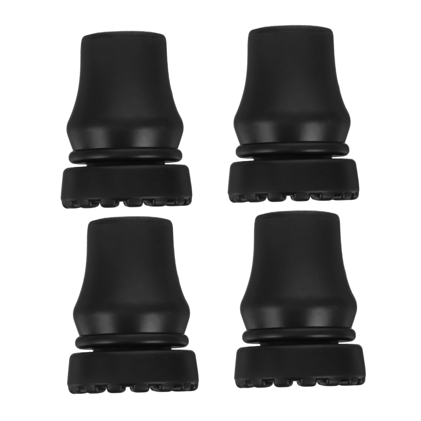 Beavorty Rubber Trekking Pole Tips Replacement Foot Covers for Hiking Sticks 4 Pack Black 19mm Diameter Walking Stick Accessories