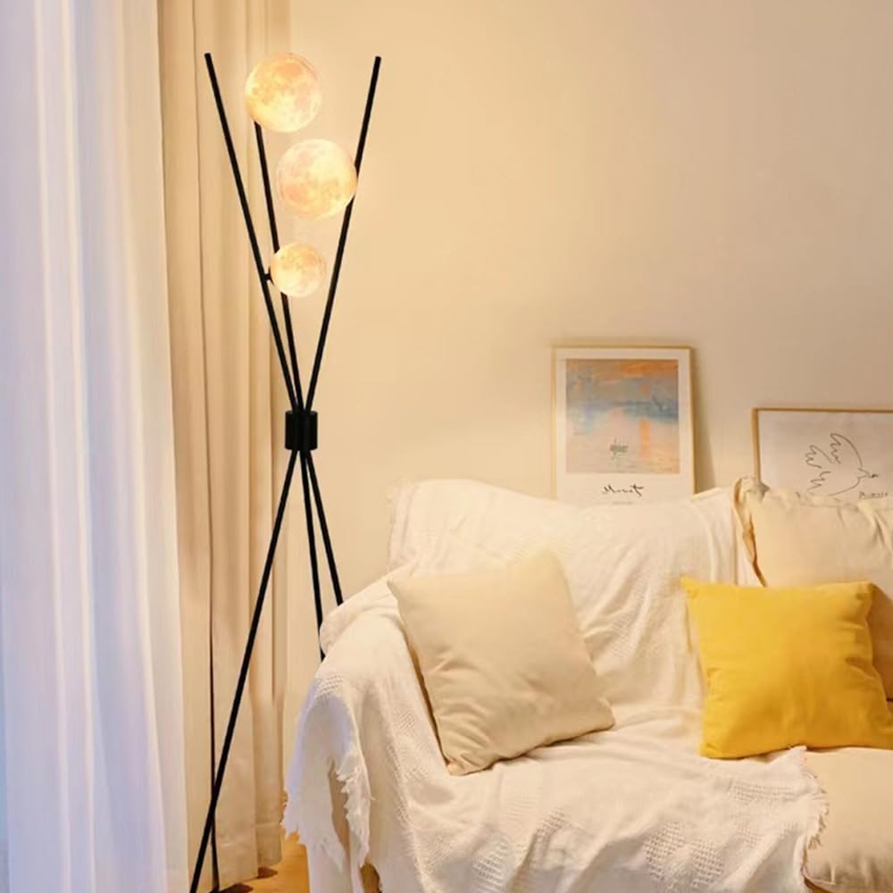 Amazon.co.jp : hofphd 月フロアライト ムーンフロアスタンド 3灯 LED