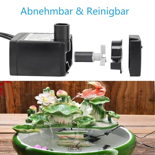 Image of BARST 40GPH Mini Submersible Water Pump with 6ft Power Cord, 2 Nozzles | 3.2W, 150L /H, Ultra Quiet for Aquarium, Fish Tank, Pond, Pet Fountain, Statuary, Hydroponics