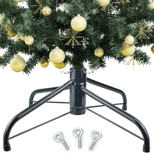 Vanleonet Christmas Tree Stand,Universal Folding Xmas Tree Base, Replacement Metal Tree Stand Base for 4-8Ft Christmas Artificial Trees, Fits 0.5-1.57In Tree Pole by Vanleonet - Used condition - US$9.38