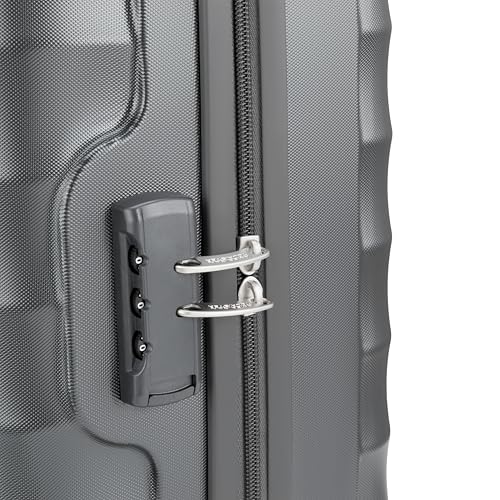 Image of American Tourister Barcelona | Cabin Trolley Bag (55 cm) | 360 8 Wheel Travel Luggage | Hard Case Polycarbonate Suitcase | Mounted Combination Lock | Gun Metal