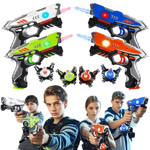 JOYENDER Laser Tag Lasertag Set Kinder Pistolen und Westen 4 Players Laser...