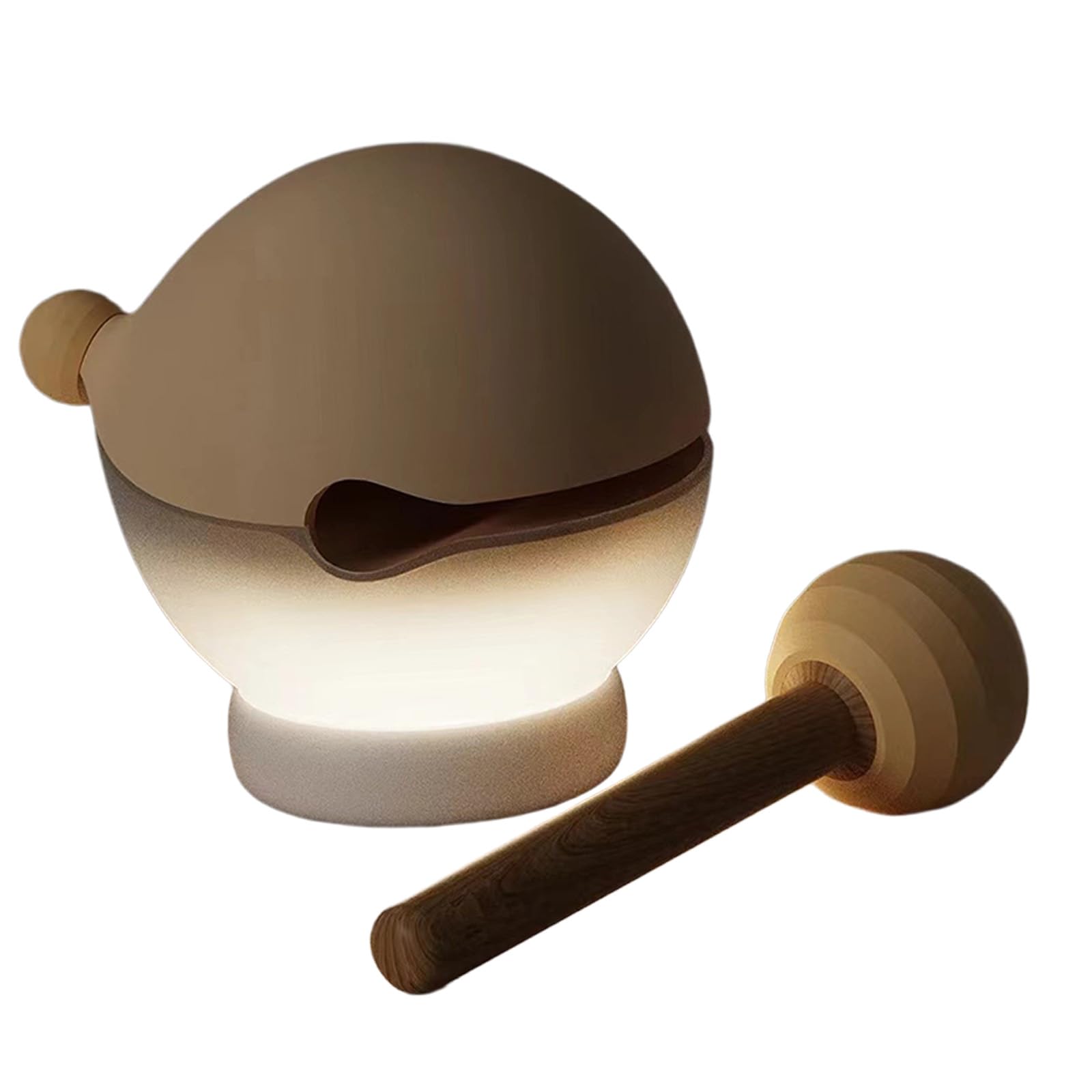 TQUXNGA Touch Activated Wooden Shape Night Light with Gentle Glow for Bedroom Nursery and Travel Night Light