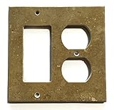 Noce Travertine Switch Plate Cover (ROCKER DUPLEX)