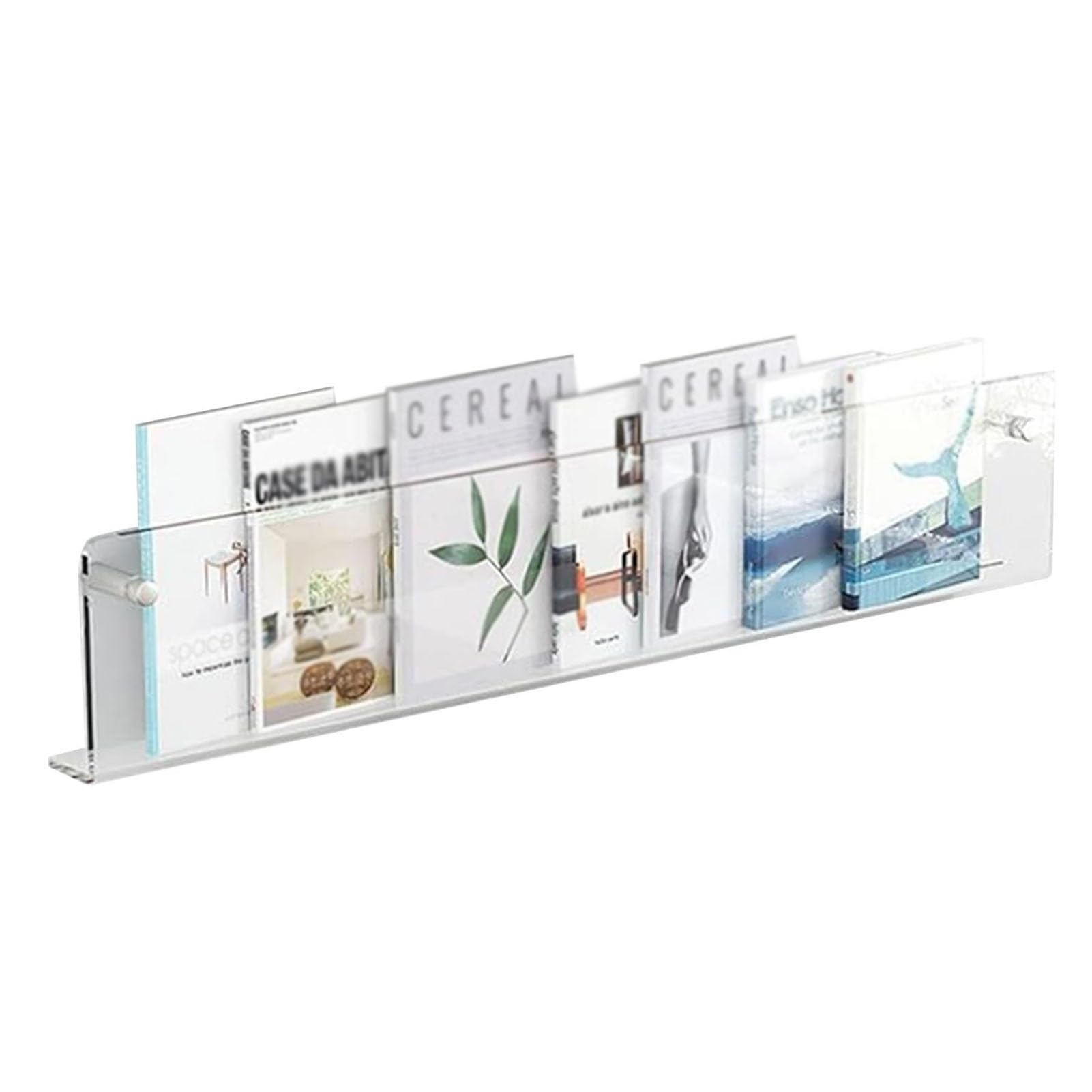 Revistero de pared de acrílico transparente de 35 pulgadas para folletos