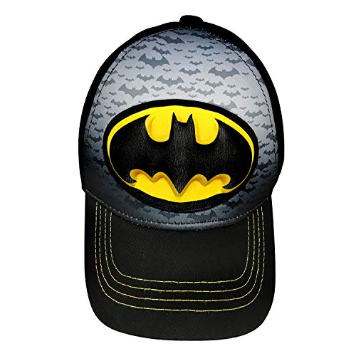 DC Comics Batman Toddler Boys Black 3D Baseball Cap, Age 2-54