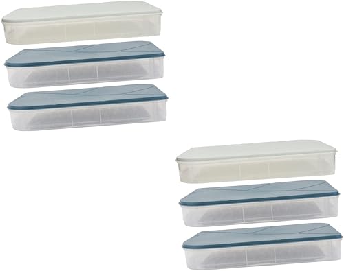 Cabilock 6 piezas de congelador para mantener la masa plana refrigerador multicapa apilable de cocina soporte fresco con bandeja para verduras