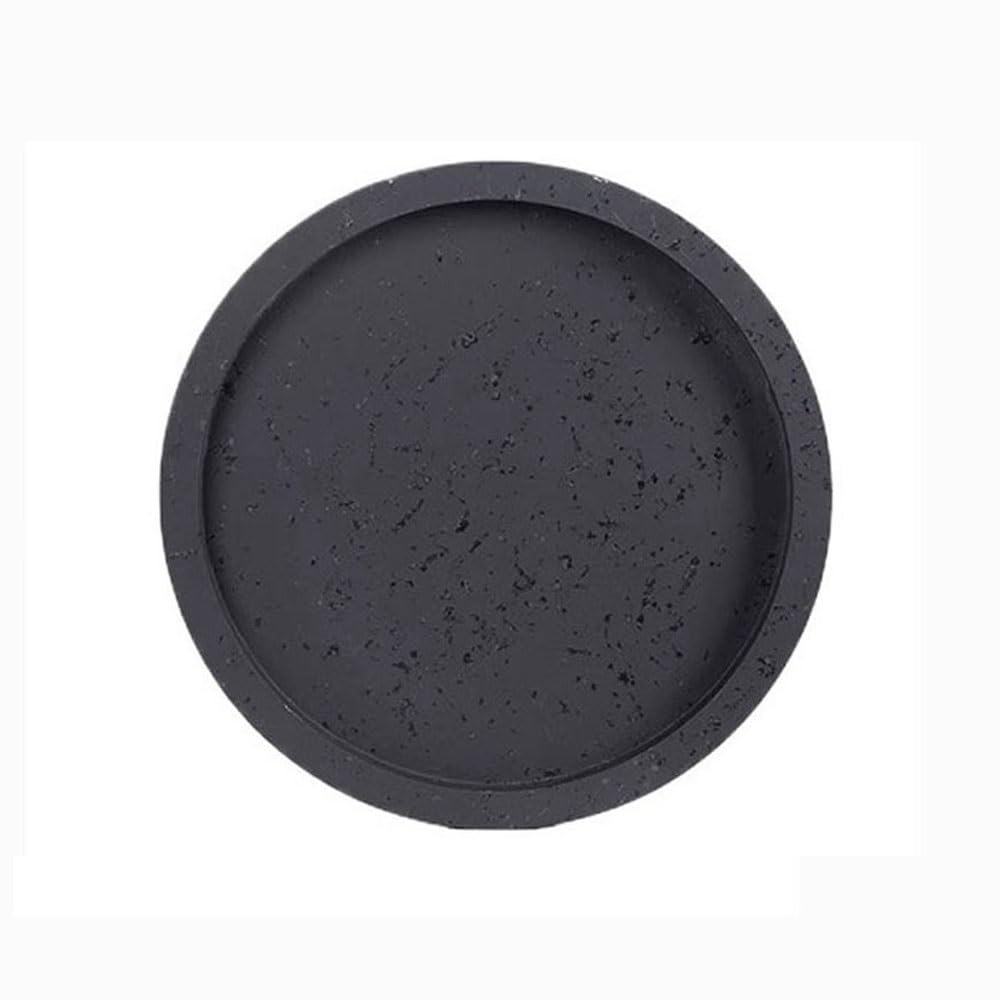 Prettiee plant dish saucer Large Planter Saucers Drip Tray, Round Synthetic Resin Plant Pallet for Indoors Outdoors (Black XX_Large)