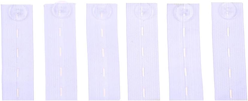 AMOUSTORE Elastic Pants Waist Extender - Strong Adjustable Jeans Pants Button Extenders for Men & Women (White - 6pcs)
