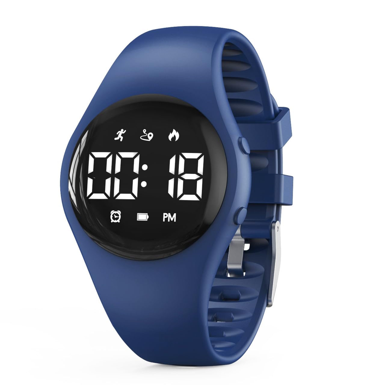 Reloj digital de seguimiento de fitness para niños (azul profundo)