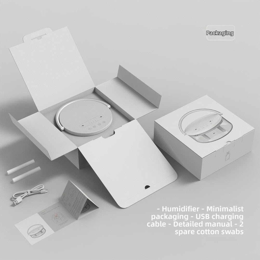 Umidificatore per camera da letto con luce notturna a 7 colori, nebbia a doppio spruzzo ultra silenziosa, funzionamento 20 ore, facile da riempire dall'alto per la scuola materna (A)