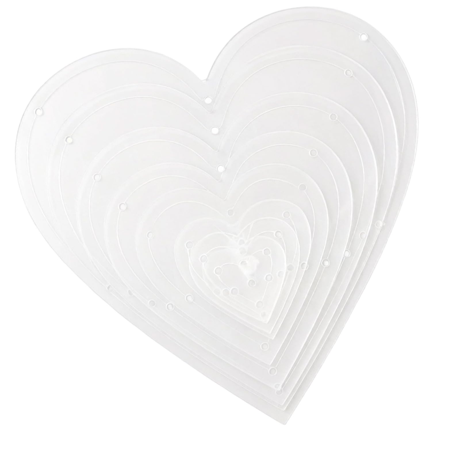 Maxtonser Multipurpose Heart Shape Acrylic Sewing Templates Quilting Stencils For Fabric Marking And Handcrafts Textile Crafting