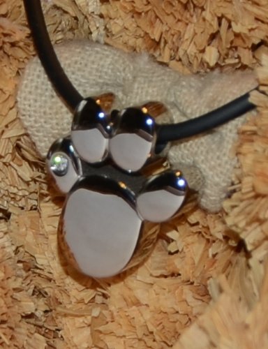 Premium Tierpfote Tatze Magnetschmuck Kettenanhänger Pfote Hund Katze Bär Teddy Energetix 4you 714 Magnetix Anhänger inkl. Kette im Schmuckbeutel