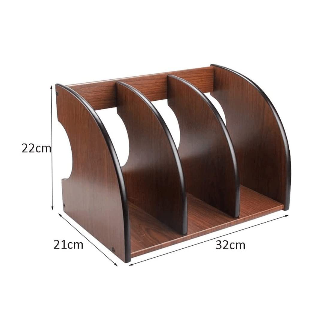 n/a Scatole portaoggetti da scrivania in Legno File addensati Multistrato Libreria Home Office Matita Penna Cosmetici Cancelleria Classifica Organizzatore