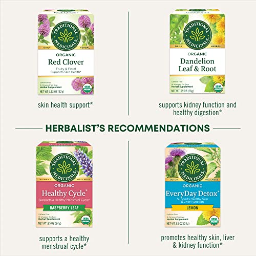 Traditional Medicinals Tea, Organic Everyday Detox Schisandra Berry, Supports Healthy Liver Function, Detox, 16 Tea Bags