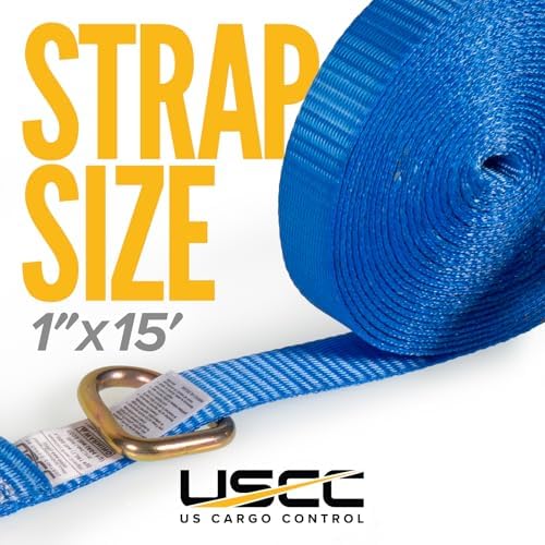Ratchet Straps 1"x15 Ft 4-Pack – J Hook & D-Ring 1320 Lbs view 8