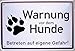 Produktbild Warnung vor dem Hunde Blechschild, 30 x 20 cm