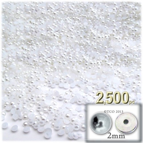 2,500Pc Pearl Finish Half Dome Beads, Round, 2Mm, Multi Mix #TOP2
