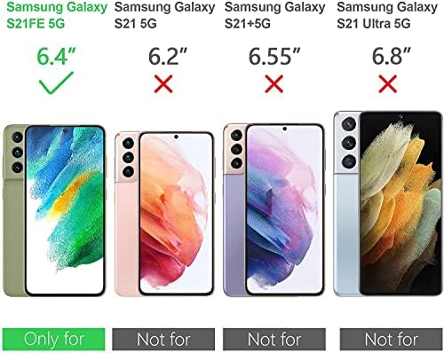 LeYi for Samsung Galaxy S21 FE 5G Case and 2 Camera Lens Protector and 2 Tempered Glass Screen Protector,Ring Holder Military Grade Protective Silicone Shockproof Tough Hard Armour Phone Cover, Blue