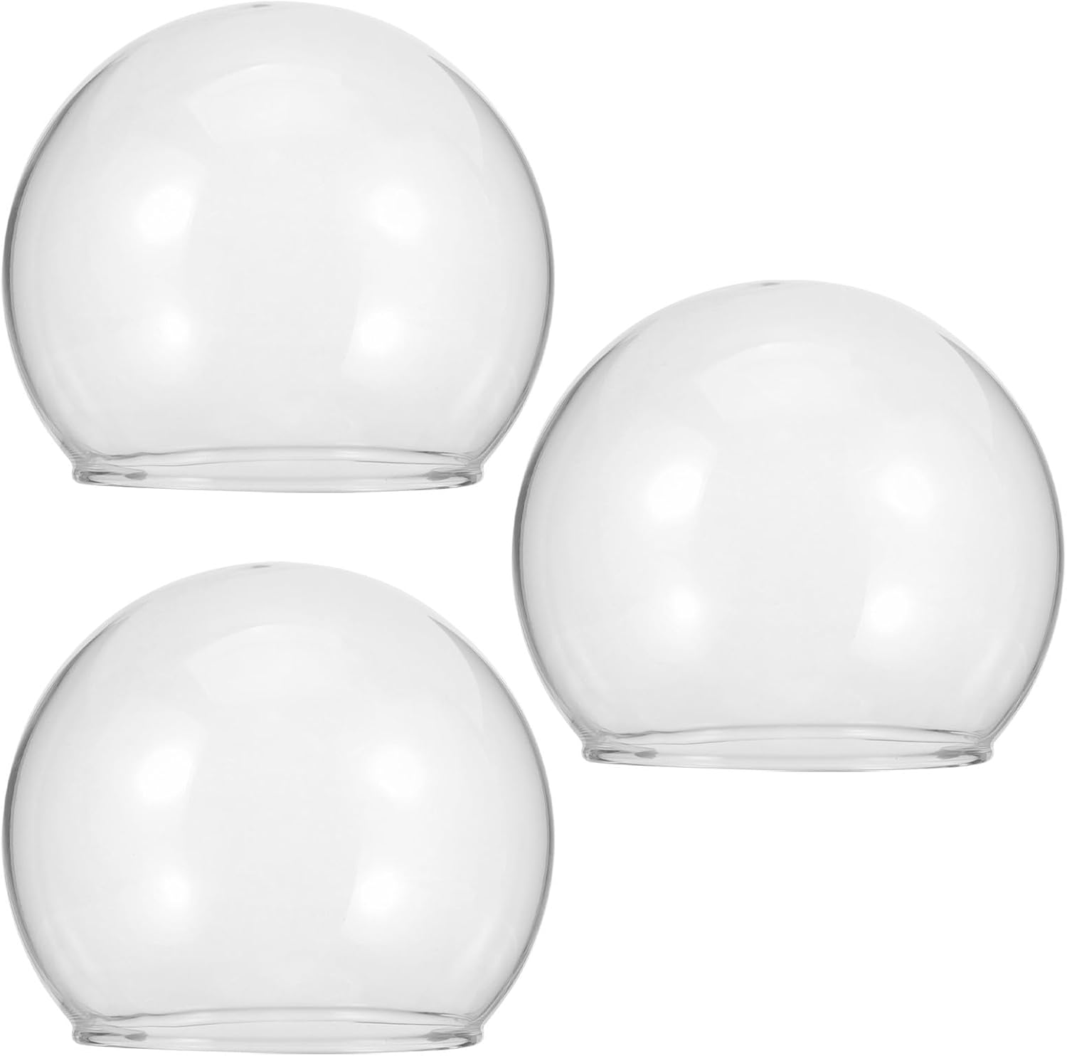 Hemobllo 3pcs Glass Cake Dome Covers Food Covers for Snacks and Dessert Protect Foods and Displaying for Indoor Use