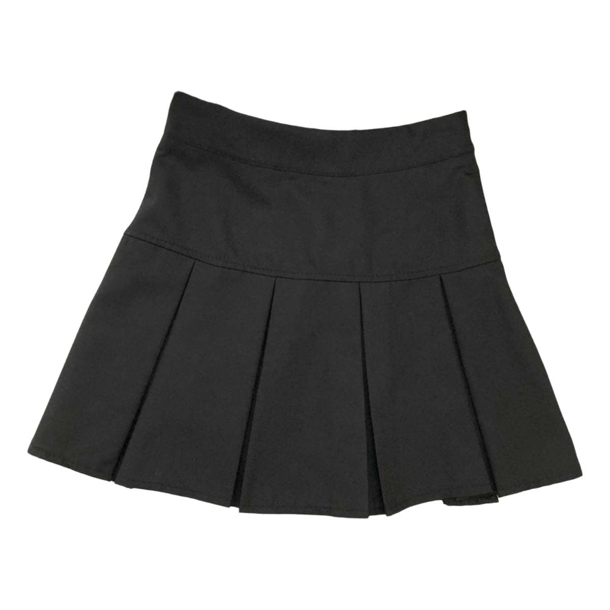 Jupe plissée noire style Y2K à taille haute évasée A-line pour fille preppy