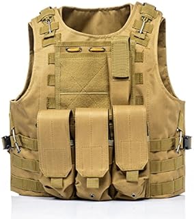 Invenko Tactical Molle Airsoft Vest Paintball Combat Soft Vest Tan