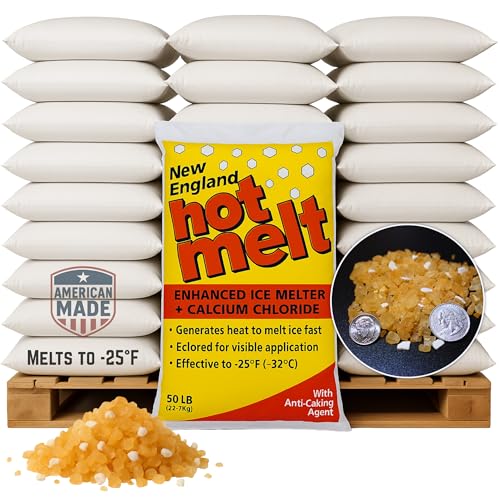 Bulk Ice Melt Pallet &ndash; 49 Bags (50 lb Each) Hot Melt Magnesium & Calcium Chloride Blend &ndash; Pet...