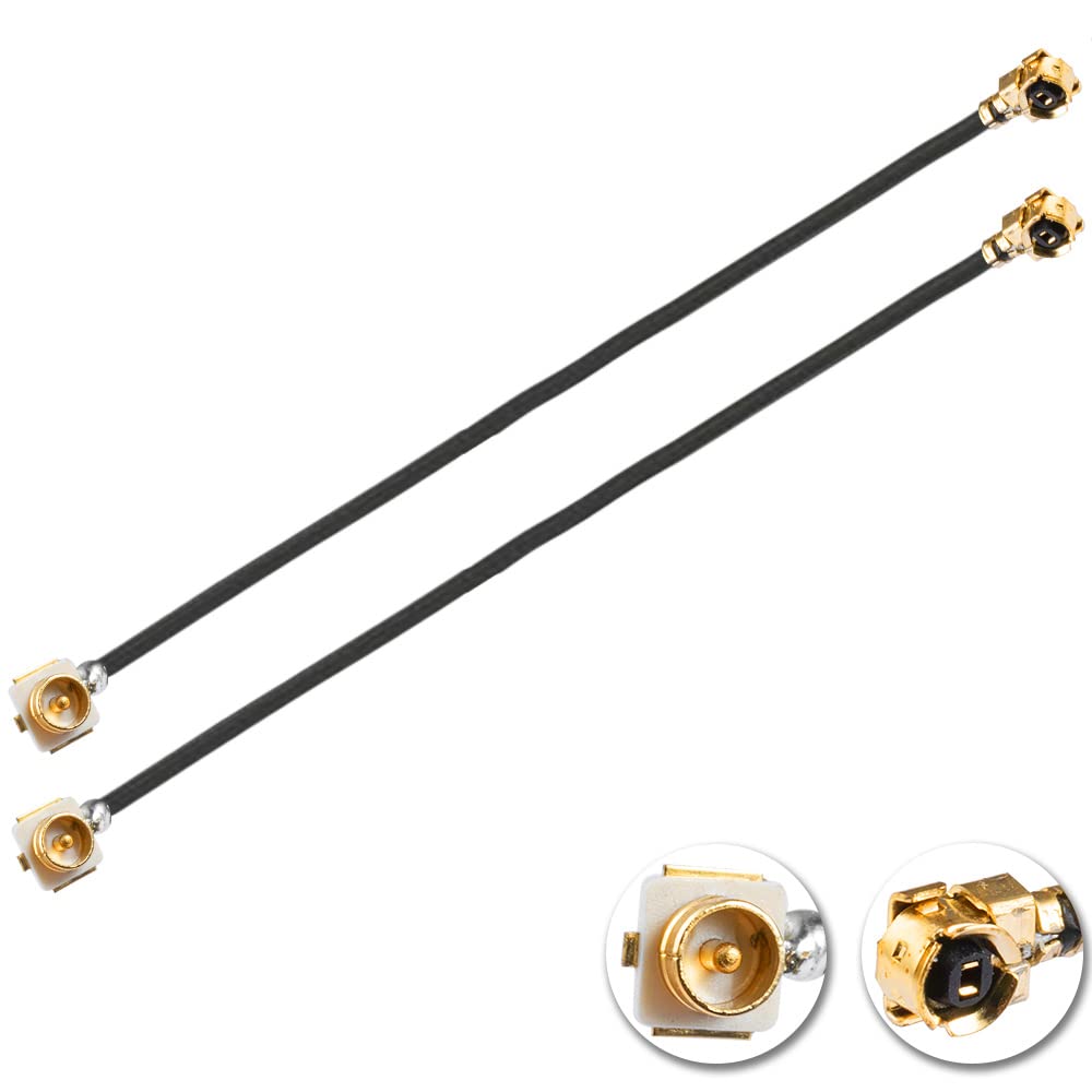 Vecys 2PCS U.F.L1 Maschio a U.F.L1 Femmina Cavo 6" /15CM U.F.L1 1.13mm Cavo di Prolunga a Bassa Perdita
