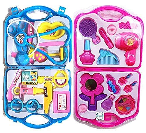 Kaizen Enterprises Combo of Pretend Plastic Beauty Makeup Kit Set for Girls and Doctor Toy Kit Set for Kids Play Toy Best Gift Toy for Kids Childrens Multi (B0BHPNKYZN) Amazon Price History, Amazon Price Tracker