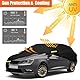 Autoabdeckung Wasserdicht Ersatz für SEAT Ibiza 2008-2023, Auto Abdeckplane Autogarage Autoplane Ganzgarage Wasserdicht 0utdoor Vollgarage Reflexionsstreifen Schwarz
