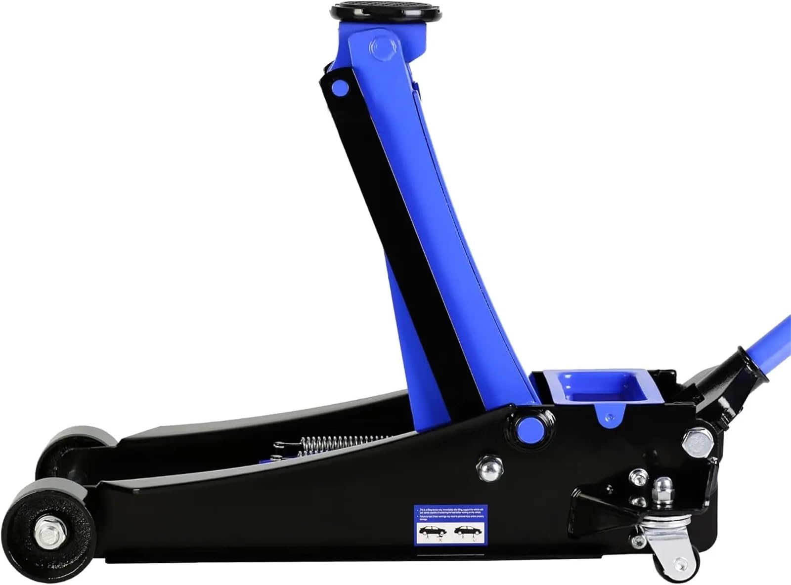 Podnośnik podłogowy 4 tonowy niskoprofilowy podnośnik podłogowy samochodowy podnośnik hydrauliczny z podwójnym tłokiem zakres podnoszenia 10 cm - 53 cm (czerwony)