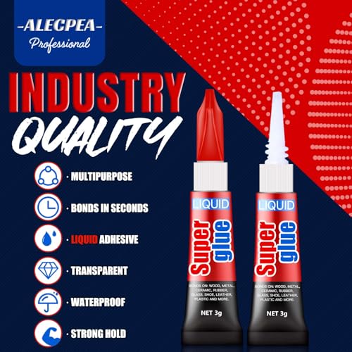 3 gram pack of 12 single use super glue liquid super fast thin amp strong adhesive superglue cyanoacrylate glue for hard plastics diy craft ceramics leather metal etc