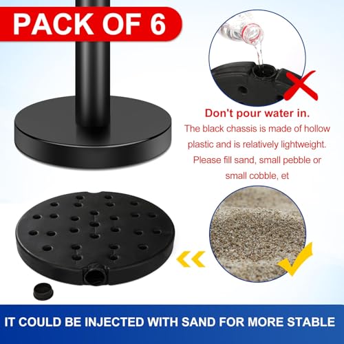Xpcare CROWD06 Crowd Control Stanchion,6 Pieces Stanchion Set With 6.6Ft/2 M Black Retractable Belt thumb #2