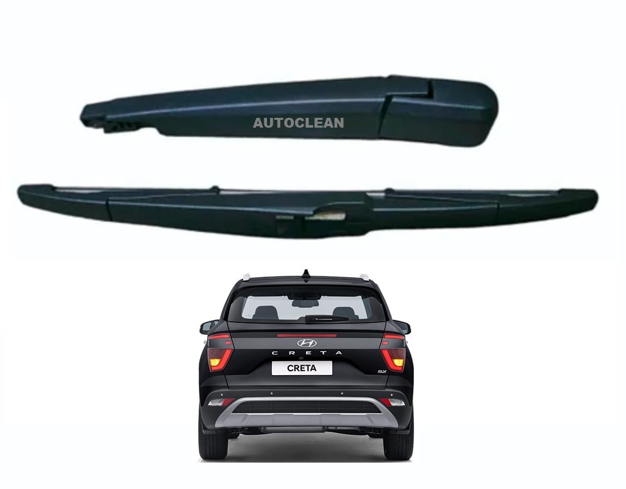 autoclean rear wiper arm blade set for creta new model 2020 onward (windshield washer tablet free)