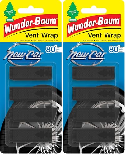 Arbre Magique® Rafraîchisseur d'air parfumé Vent Wrap Invisible New Car. Super arôme de Longue durée pour la Voiture, la Maison, Le Bureau, etc, 1 UNITÉ (Lot de 2)