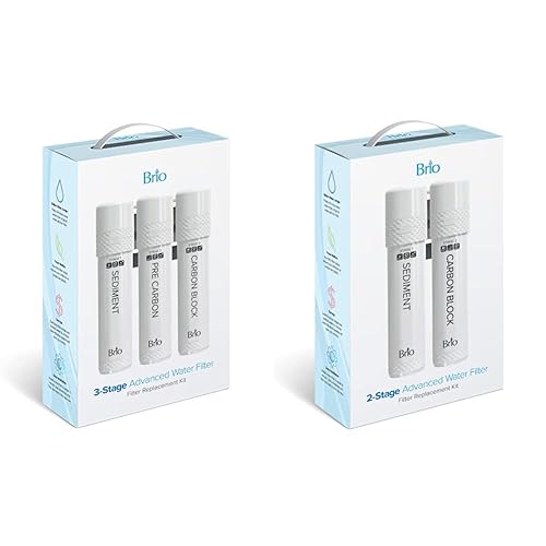 Brio Kit de reemplazo de filtro de 3 etapas para dispensadores de enfriador de agua de 3 etapas Brio y kit de reemplazo de filtro de 2 etapas, para