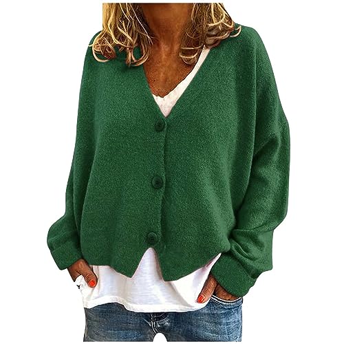 Cardigan Sweaters for Women Lightweight Open Front Long Sleeve V Neck Casual Knit Outwear Winter Outfits 2024
