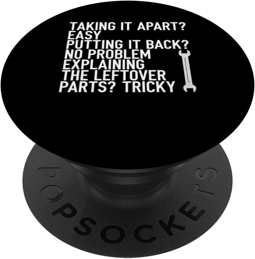 Funny Car Mechanic Humor Tools Garage For Men PopSockets Adhesive PopGrip