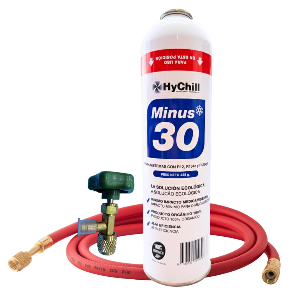 Minus 30 Refrigerante Técnico 995ml 425gr | Gas Ecológico para Aire Acondicionado y Frío Automoción | Alta Eficiencia Uso Profesional (1 ENVASE + LLAVE) — view 6