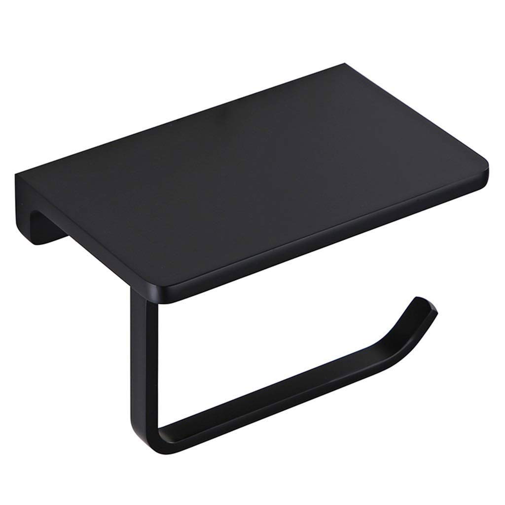 Acciaio Inox Nero titolari Carta igienica, Carta igienica Supporto del tovagliolo di Supporto del Telefono Portarotolo Holder Pugno di Carta