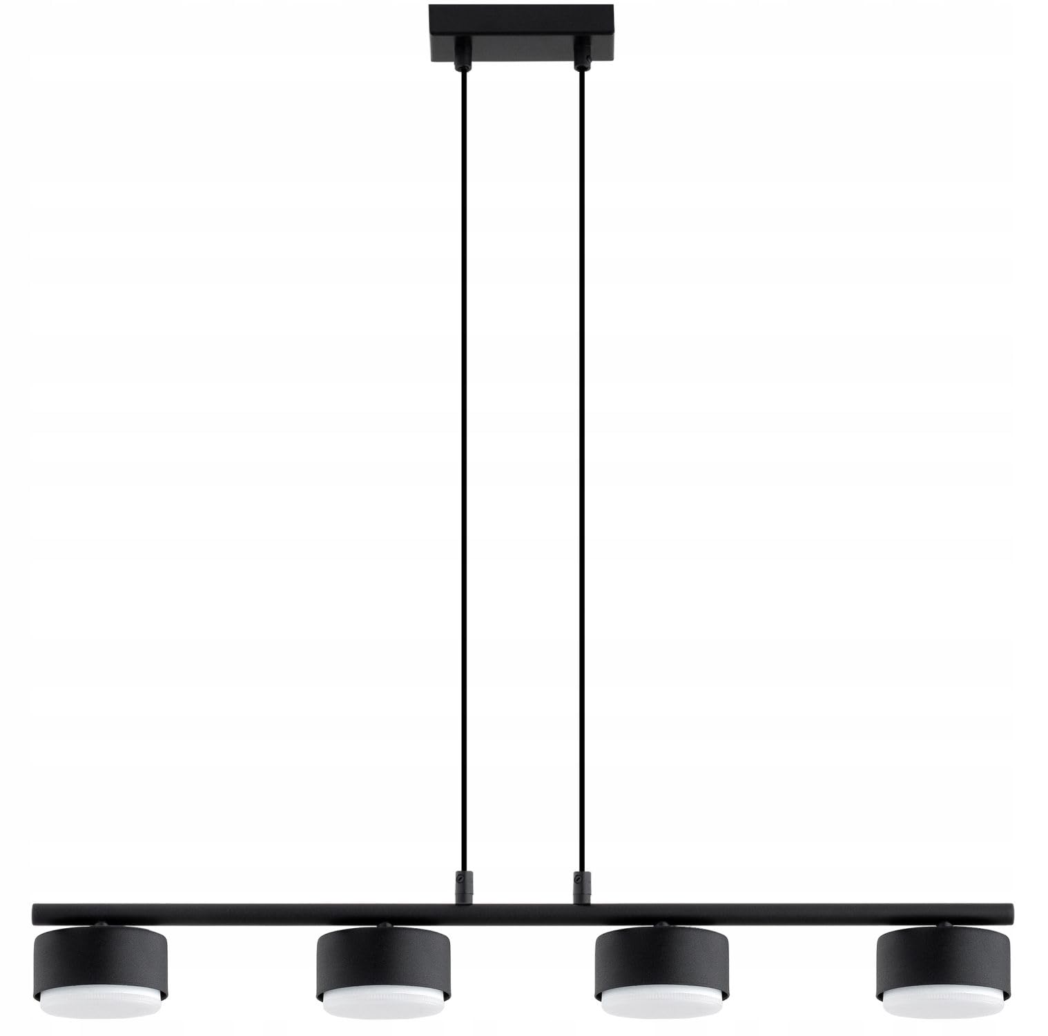 Licht-Erlebnisse Hängelampe 4-flammig Metall Schwarz Esstisch Wohnzimmer Esszimmer GX53 Modern wohnlich gemütlich blendarm L:70 cm Pendelleuchte Küche