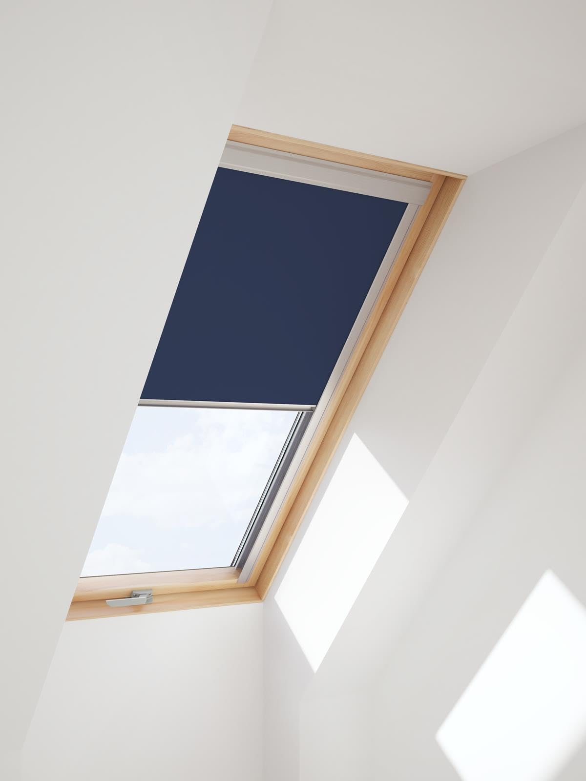 Store occultant pour fenêtre de Toit | Bleu foncé | VELUX MK08 und M08 | FAKRO 78/140 | OptiLight 78/140 | DAKEA M8A | Dakstra M8A | RoofLITE M8A